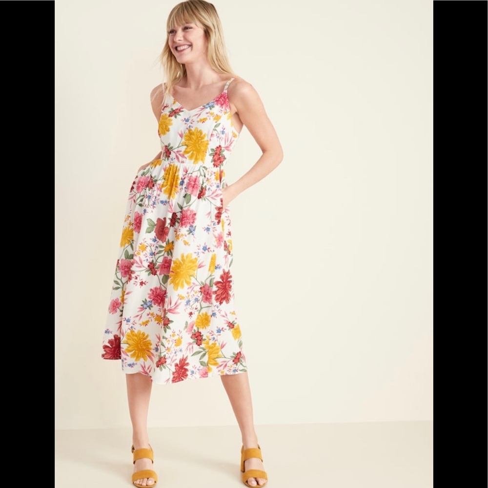 NWOT Old Navy Cami Midi Fit N’ Flare Dress XXL